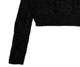 Angie off-shoulder cable knit