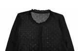 Juju Flower Punching See-Through Cardigan