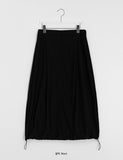 Hesid Summer Banding Nylon Long Skirt