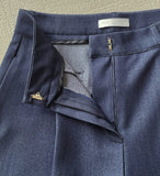 Ellie Pintuck Wide Denim Slacks