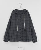 Henma Check Hood Long Sleeve Shirt