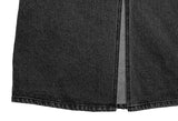 Fury Black Denim Cargo Long Skirt