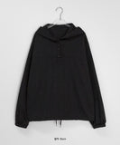 Yobibu Hood Anorak Over Sweatshirt