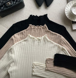 Bellimo Frill Wave Half-Neck Knit