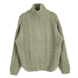 Abel cable knit zip-up