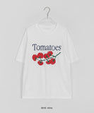 Friendy Tomato Printing Short Sleeve Tee