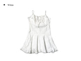 Husi Lace Ribbon Bustier One Piece