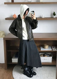 SHEEN LEATHER JUMPER
