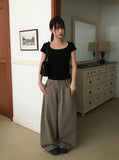 Aloh Summer Back Pocket Cotton Wide Pants