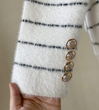 Erina Stripe Knit Jacket Cardigan