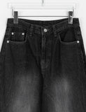Hoku Crack Washing Wide Denim Pants