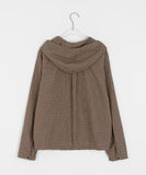 Heiki Pocket String Check Hood Shirt