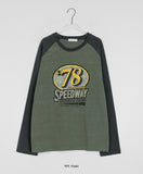 Eluki pigment color matching printing long sleeve tee