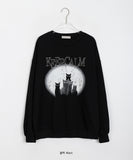 Yoniko Cat Printed Sweatshirt