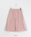 Goodell Line Color Matching Nylon Banding Bermuda Pants