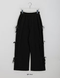 Gels ribbon banding wide pants