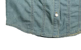 Sky Crop Denim Short Sleeve Shirt