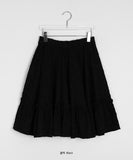 Enniki Flower Banding Frill Midi Skirt