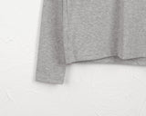 Alcan Basic Ribbed U-Neck Inner Long Sleeve T-Shirt