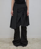 Asymmetrical Draped Midi Skirt