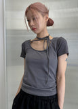 RUBY STRAP HALF T