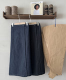 Perroche Stitch Denim Wrap Banding Skirt