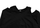 Joying Shoulder Slit Sweatshirt