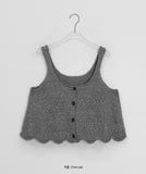 Heildeen Button Punching Knit Bustier