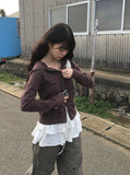 Accu Patch Raglan 2-Way Hood Zip Up
