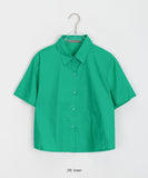 Dyoho Color Crop Collar Shirt