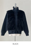 Sella High Neck Mink Fur Knit Zip-Up