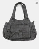 Shishu Pocket Buckle Leather Shoulder Crossbody Bag