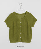 Hitu Summer Openwork Knit Short Sleeve Cardigan