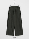Hedeki banding snap button wide cotton pants