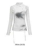 Cut-out Turtleneck Long Sleeve