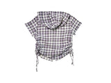 Enha Check Hood String Shirt