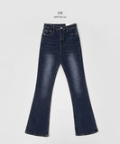 4 Seasons Banding Long Boot Cut Color Denim Pants