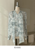 Alena Toile Chiffon Tie Blouse