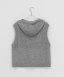 Egelli Cable Button Hood Knit Vest