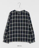 Endini Round Check Blouse