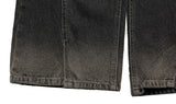 Hawk Washing Bootcut Slit Denim Pants