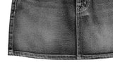 Alt Black Denim Washing Denim Mini Skirt