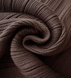 Easel Button Collar Knit Flare Long One Piece