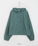 Ahi Crop Hood String Wind Jumper