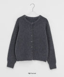 Gelte Wool Round Knit Cardigan