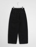Enen Star Rivet Wide Cotton Pants