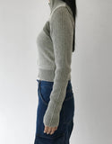 2WAY BLOCK KNIT ZIP-UP