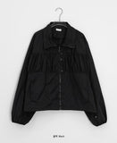 Hedel Shirring Collar Windbreaker Jumper