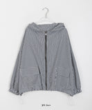 Hakona Check String Hood Wind Jumper