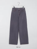 Elko Color Pigment Washing Wide Cotton Pants